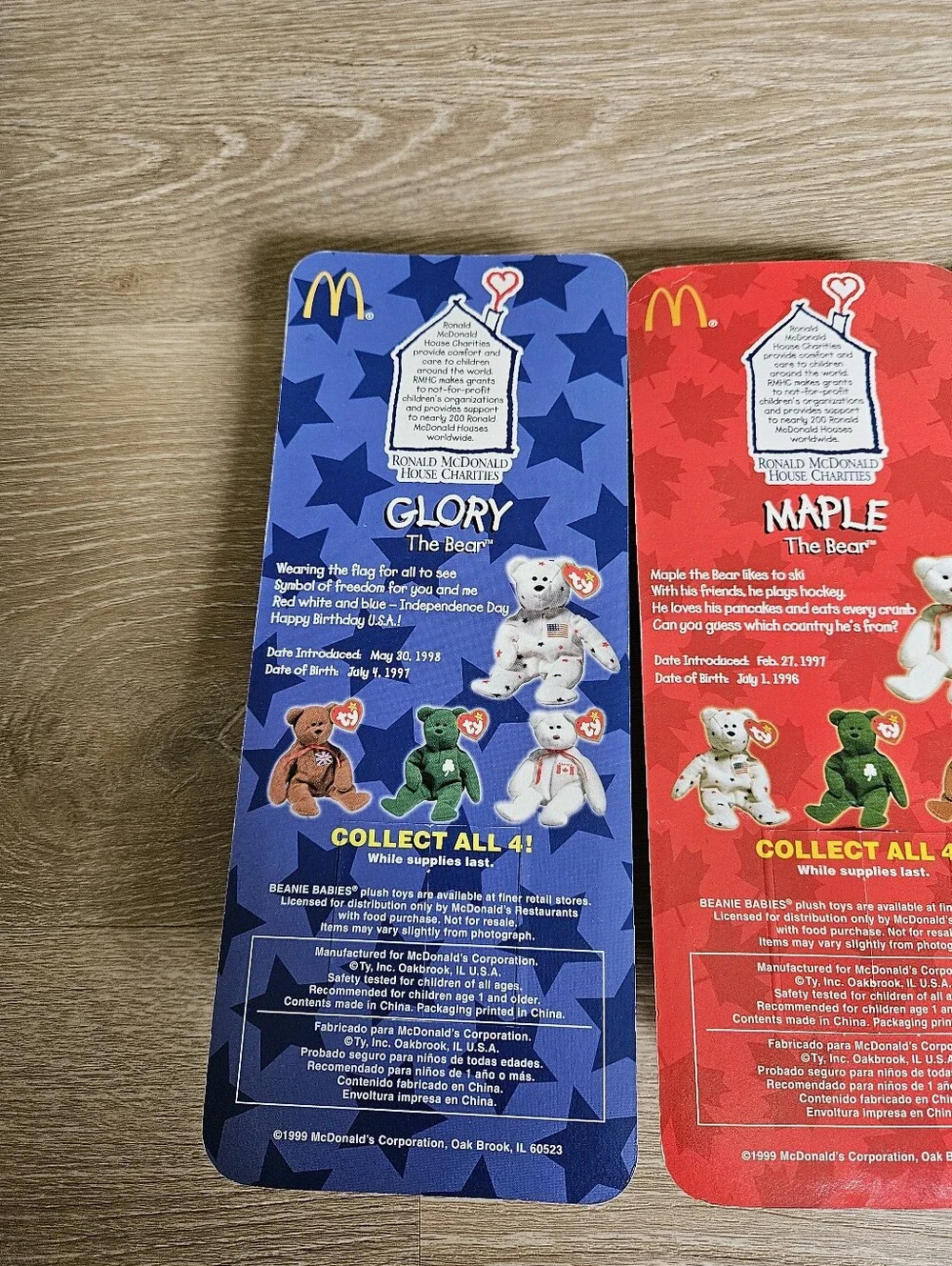 NWT TY Teenie Beanie Baby McDonald's (1999 International Collection)